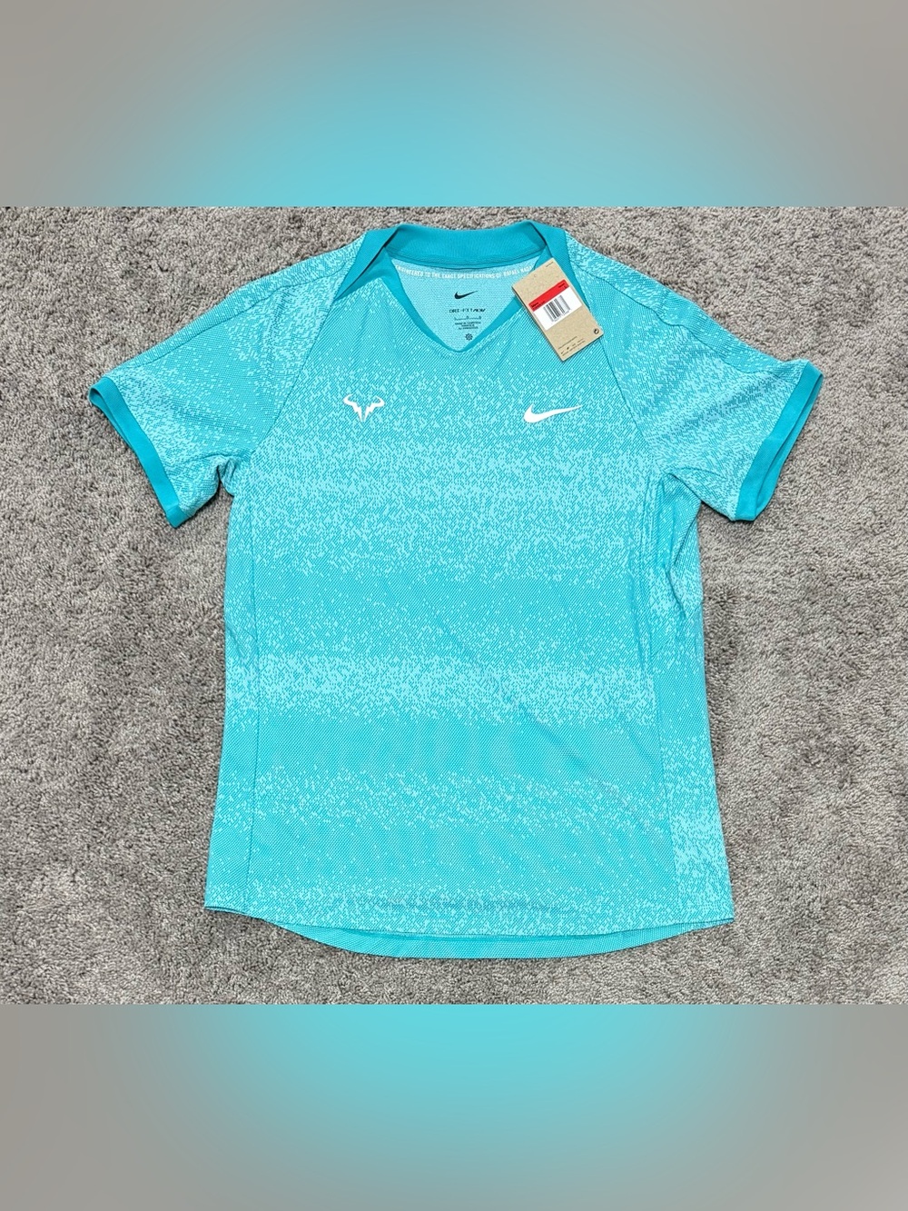 Nike Dri-FIT ADV Rafa Nadal Tennis Pro Shirt French FD5409-345 Mens Size Large‎